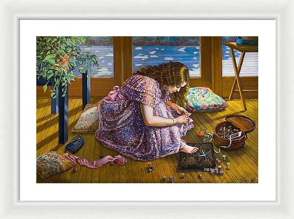 Scissors and toes - Framed Print