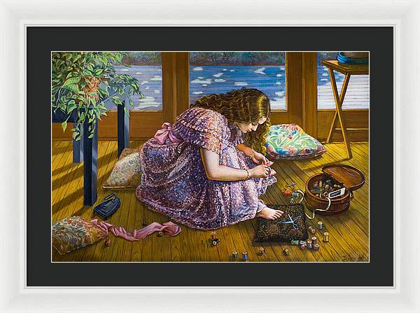 Scissors and toes - Framed Print