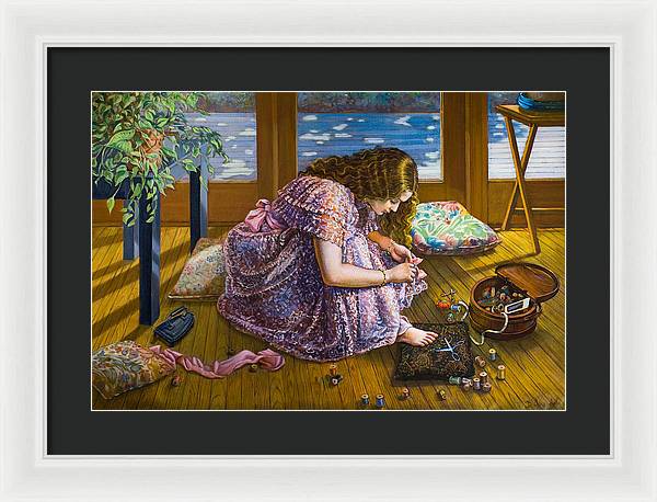 Scissors and toes - Framed Print