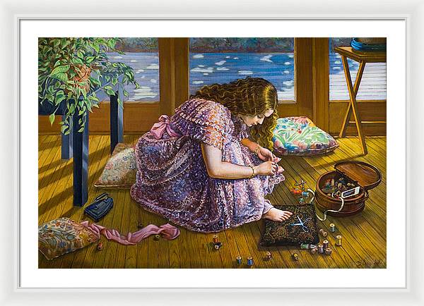 Scissors and toes - Framed Print