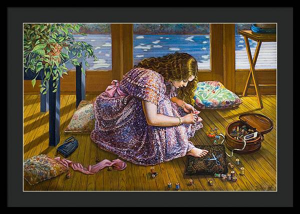 Scissors and toes - Framed Print