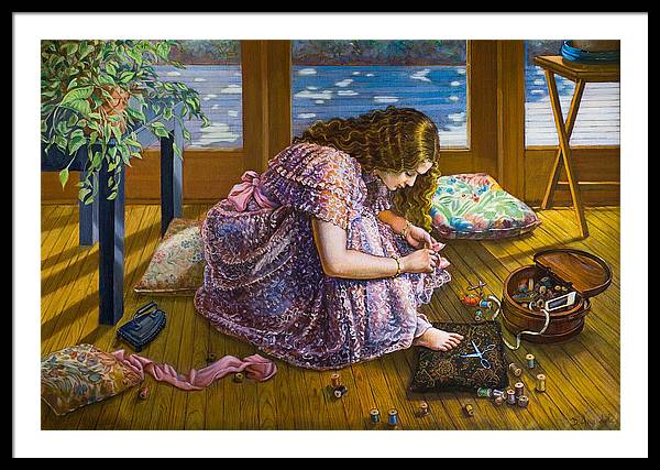 Scissors and toes - Framed Print