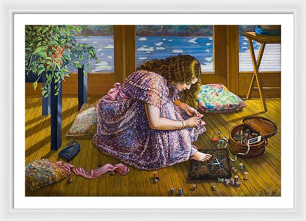 Scissors and toes - Framed Print