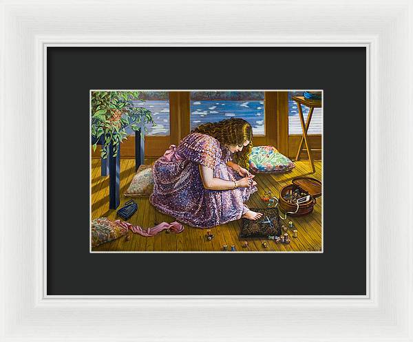 Scissors and toes - Framed Print