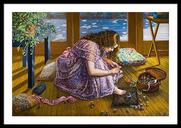Scissors and toes - Framed Print
