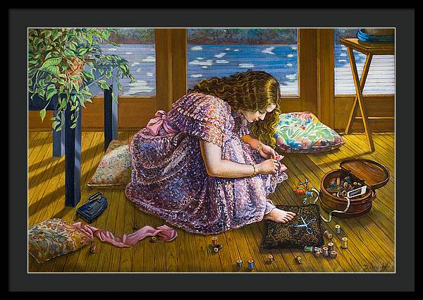 Scissors and toes - Framed Print