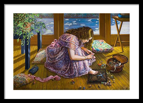 Scissors and toes - Framed Print