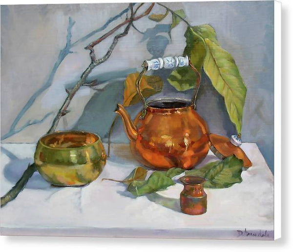 Still Life With A Copper Kettle - Canvas Print