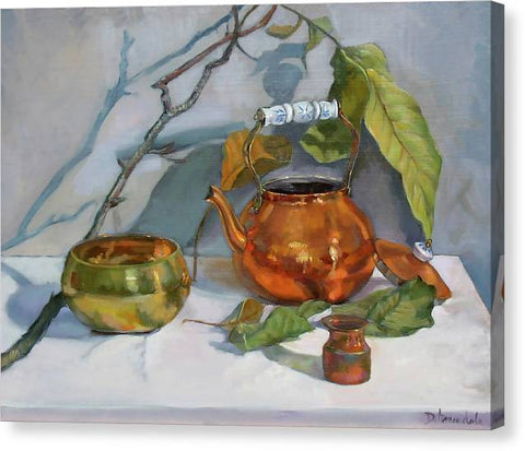 Still Life With A Copper Kettle - Canvas Print