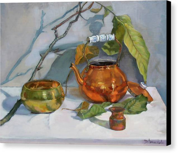 Still Life With A Copper Kettle - Canvas Print