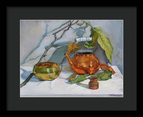 Still Life With A Copper Kettle - Framed Print