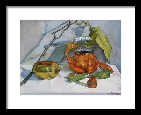 Still Life With A Copper Kettle - Framed Print