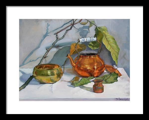 Still Life With A Copper Kettle - Framed Print