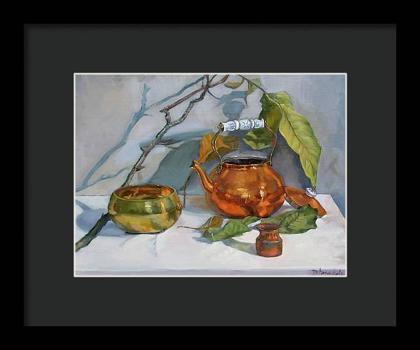 Still Life With A Copper Kettle - Framed Print