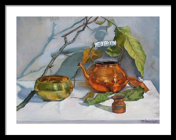 Still Life With A Copper Kettle - Framed Print