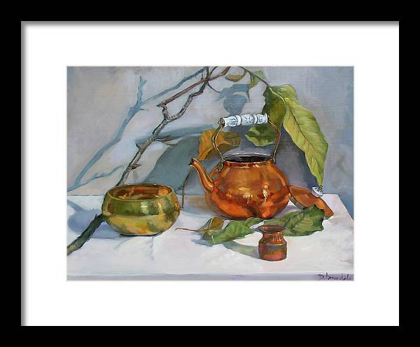 Still Life With A Copper Kettle - Framed Print