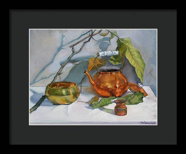 Still Life With A Copper Kettle - Framed Print