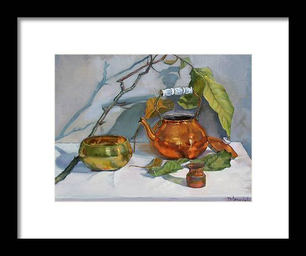 Still Life With A Copper Kettle - Framed Print