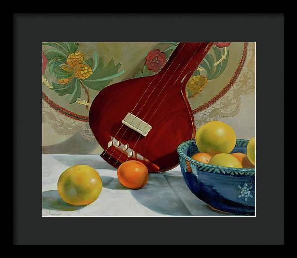 Still Life With Tambura  - Framed Print