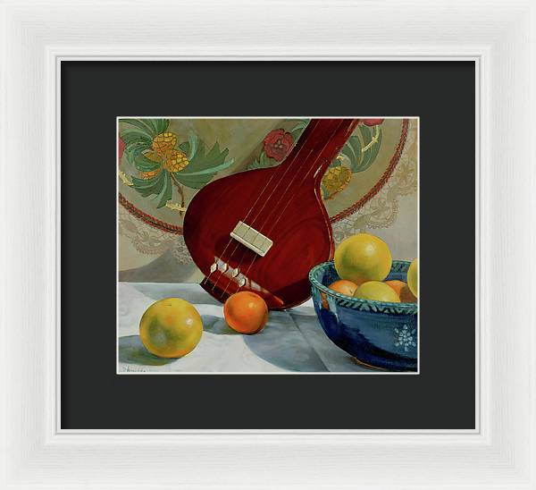 Still Life With Tambura  - Framed Print