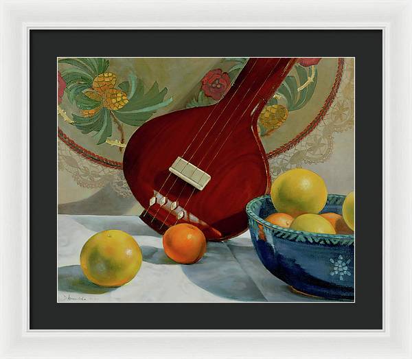 Still Life With Tambura  - Framed Print