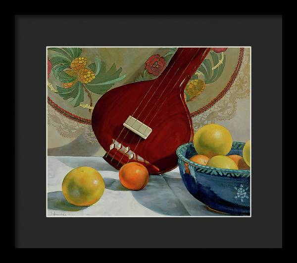 Still Life With Tambura  - Framed Print