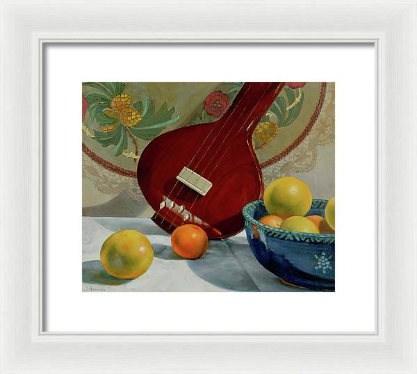 Still Life With Tambura  - Framed Print