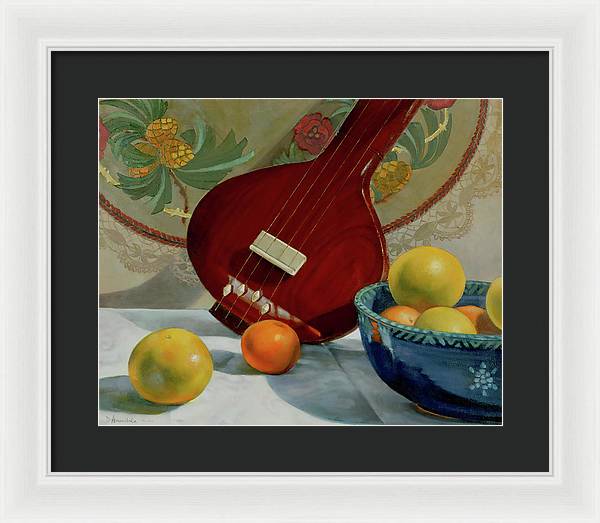 Still Life With Tambura  - Framed Print