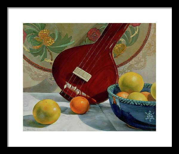 Still Life With Tambura  - Framed Print