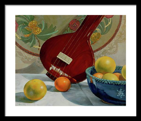 Still Life With Tambura  - Framed Print