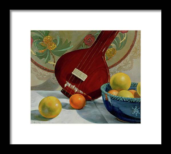 Still Life With Tambura  - Framed Print