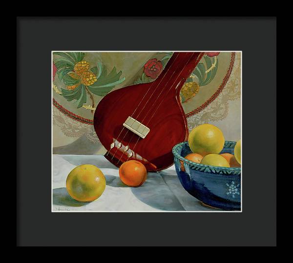 Still Life With Tambura  - Framed Print