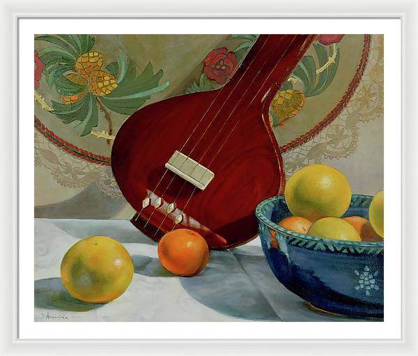 Still Life With Tambura  - Framed Print