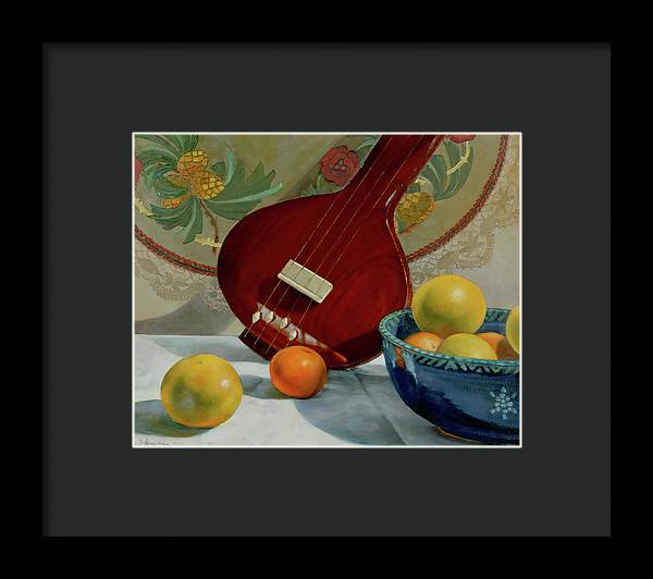 Still Life With Tambura  - Framed Print