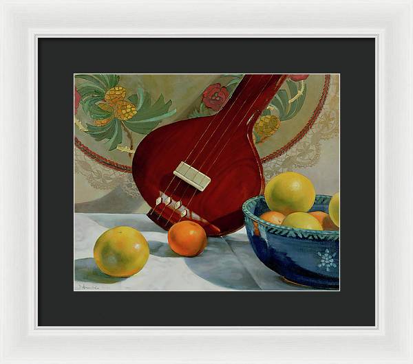 Still Life With Tambura  - Framed Print