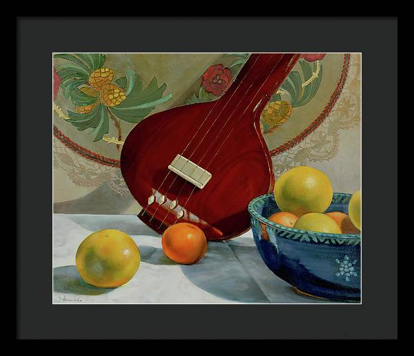 Still Life With Tambura  - Framed Print