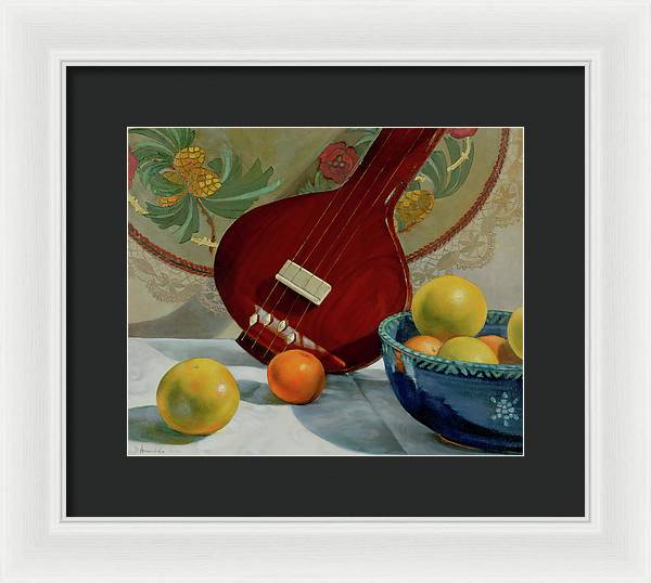 Still Life With Tambura  - Framed Print