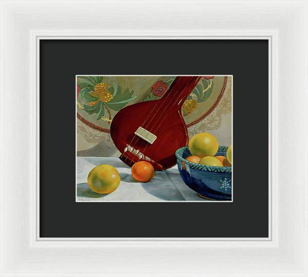 Still Life With Tambura  - Framed Print