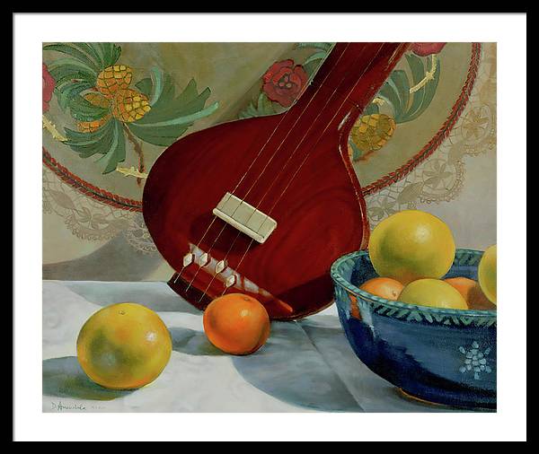 Still Life With Tambura  - Framed Print