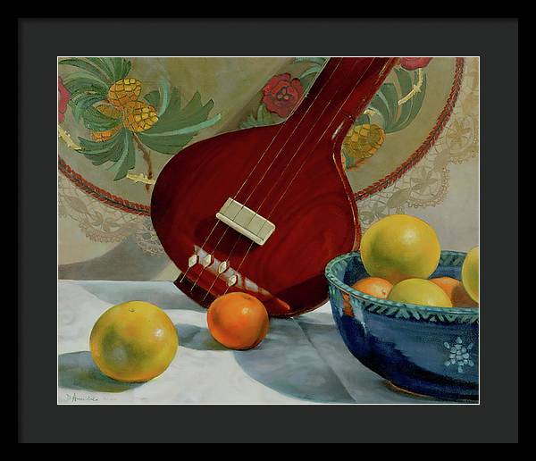 Still Life With Tambura  - Framed Print