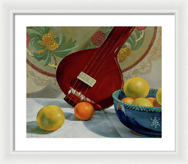 Still Life With Tambura  - Framed Print