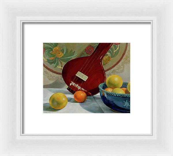 Still Life With Tambura  - Framed Print
