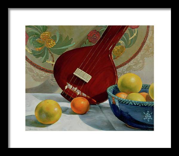Still Life With Tambura  - Framed Print