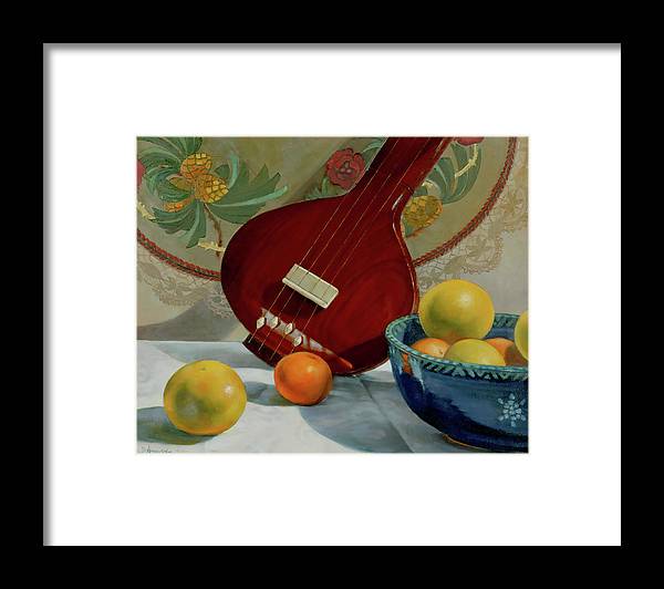 Still Life With Tambura  - Framed Print