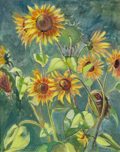 Sunflowers – Plein Air Autumn Still Life by Dominique Amendola