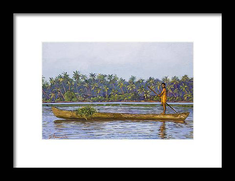The Fisherman And His Boat - Framed Print