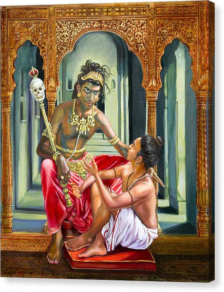 Yamaraja answers the questions of Nachiketa - Canvas Print