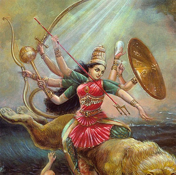 Goddess Durga In the Ocean Of Lust– A Symbolic Depiction of Material Struggle