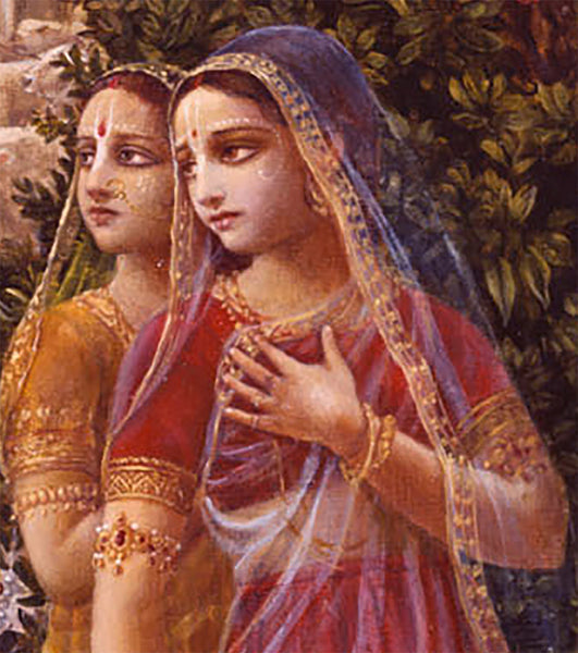 Krishna And Balarama Take The Cows To The Pastures – Vedic Oil Painting by Dominique Amendola