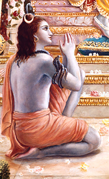 Shiva and Sri Hari manifest Mohini - Vedic Oil Painting of Lord Hari by Dominique Amendola